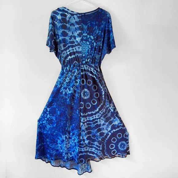 NEW Asymmetrical Boho Blue Desigual High Low Front, Size S - Picture 14 of 15